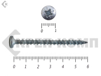 Саморезы универсальные, с полукруглой головкой, цинк HIMTEX 5.0х60 мм (200 шт)