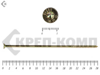 Саморезы Конструкционные, потай Torx, желтый цинк   6.0х280 мм (100 шт) 