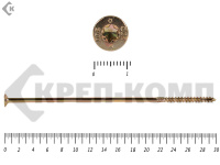 Саморезы Конструкционные, потай Torx, желтый цинк   6.0х300 мм (100 шт) 