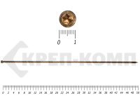 Саморезы по дереву желтые, цилиндр полная резьба ПРОФИ HIMTEX 8.0х500 мм (50 шт)