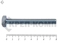 Болт полная резьба, цинк DIN933 6х 80 пр.5,8 Фасовка (2,5кг/154)