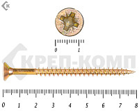 Саморез желтый цинк POZY 6х 80 Фасовка (100шт)