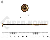 Саморезы с прессшайбой Torx, по дереву, желтый цинк   6.0х220 мм (100 шт)