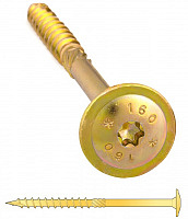 Саморезы с прессшайбой Torx, по дереву, желтый цинк   6.0х180 мм ПРОФИ HIMTEX (100 шт)
