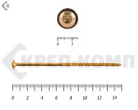 Саморезы с прессшайбой Torx, по дереву, желтый цинк   6.0х150 мм (100 шт)