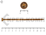 Саморезы Конструкционные, потай Torx, желтый цинк   5.0х120 мм (100 шт) – фото