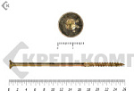 Саморезы Конструкционные, потай Torx, желтый цинк   10х260 мм ПРОФИ HIMTEX (50 шт) – фото