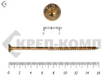 Саморезы Конструкционные, потай Torx, желтый цинк   6.0х160 мм ПРОФИ HIMTEX (10 шт) – фото