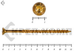 Саморезы Конструкционные, потай Torx, желтый цинк   6.0х120 мм (100 шт) – фото