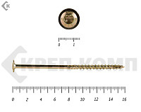 Саморезы с прессшайбой Torx, по дереву, желтый цинк   6.0х160 мм (100 шт)