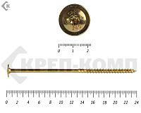 Саморезы с прессшайбой Torx, по дереву, желтый цинк   8.0х240 мм (50 шт)